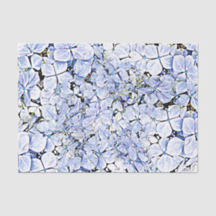 Papier Mousseline Bleu d'hortensia