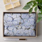 Papier Mousseline Bleu d'hortensia (Cadeau)