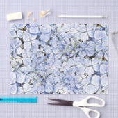 Papier Mousseline Bleu d'hortensia (Artisanat)