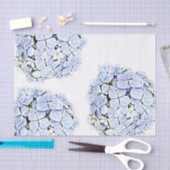 Papier Mousseline Bleu d'Hydrangée (Artisanat)