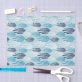 Papier Mousseline Bleu d'océan d'algue (Artisanat)