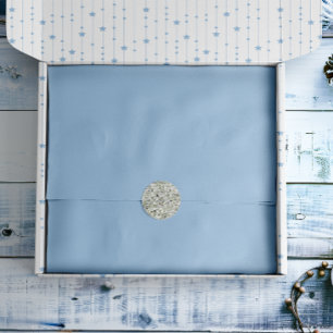 Papier Mousseline Bleu doux d'hiver