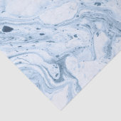 Papier Mousseline Bleu doux et Marbre blanc (Détail)