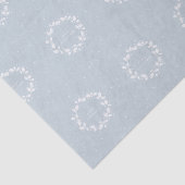 Papier Mousseline Bleu doux + Grille blanche de Noël (Détail)