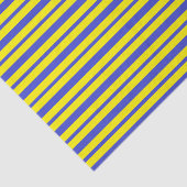 Papier Mousseline Bleu épais et fin et rayures jaunes (Détail)