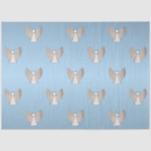 Papier Mousseline Bleu et argent Noël moderne Anges Noël (Recto)