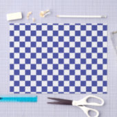 Papier Mousseline Bleu et blanc Checkered (Artisanat)