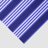 Papier Mousseline Bleu et blanc cinq bandes motif (Détail)