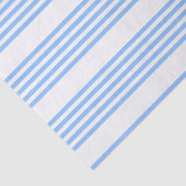 Papier Mousseline Bleu et blanc cinq bandes motif (Détail)