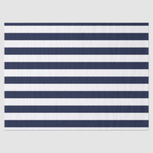Papier Mousseline Bleu et blanc de la marine de minuit