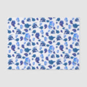 Papier Mousseline Bleu et blanc Siamais combattant (Recto)