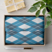 Papier Mousseline Bleu et blanc Thème Joyeux Noël (Cadeau)