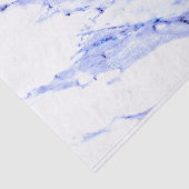 Papier Mousseline Bleu et Marbre blanc (Détail)