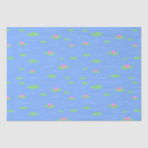 Bleu Étang De Grenouille Avec Papier De Tissu À Pa