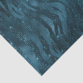 Papier Mousseline Bleu étincelle Zèbre Imprimer (Détail)