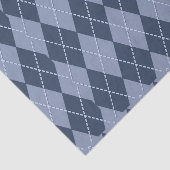 Papier Mousseline Bleu Gris Argyle (Détail)