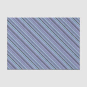 Papier Mousseline Bleu-gris bandes diagonales