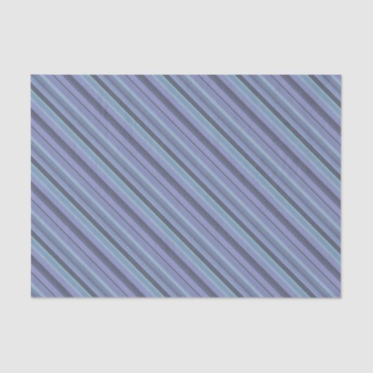 Papier Mousseline Bleu-gris bandes diagonales (Recto)