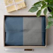 Papier Mousseline Bleu Gris Blanc Buffle Check (Cadeau)