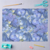 Papier Mousseline Bleu Hydrangée en fleurs (Artisanat)