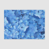 Papier Mousseline Bleu Hydrangée véritables fleurs (Recto)