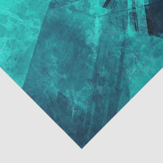 Papier Mousseline Bleu Jagged Abstrait (Détail)