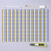 Papier Mousseline Bleu, jaune et blanc (Artisanat)