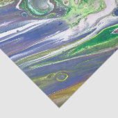 Papier Mousseline Bleu jaune violet Abstrait Découpage (Détail)