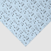 Papier Mousseline Bleu juste noté (Détail)