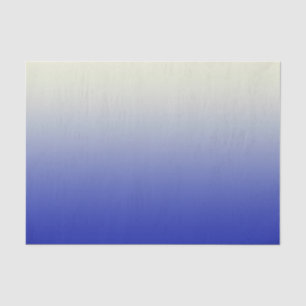 Papier Mousseline Bleu lumineux à la mode au gradient blanc vintage