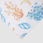 Papier Mousseline Bleu marine mignonne Baleines Océan Brown Vie (Détail)