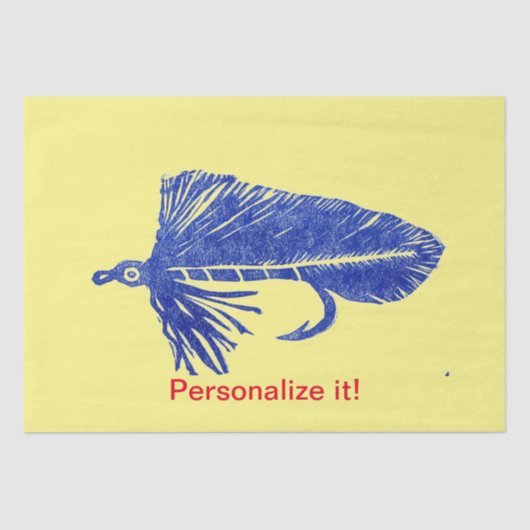 Papier Mousseline Bleu Matuka banderole, attache à la mouche, art de (Recto)