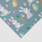 Papier Mousseline Bleu mignon lapin lapin Motif (Détail)