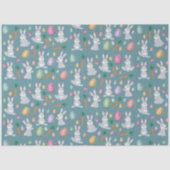 Papier Mousseline Bleu mignon lapin lapin Motif (Recto)