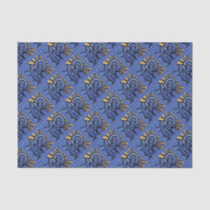 Papier Mousseline Bleu moderne de Jésus Mary Joseph de nativité de