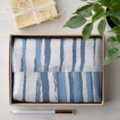 Papier Mousseline Bleu moderne tendance et Bleu blanc rayures côtièr (Cadeau)