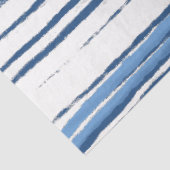 Papier Mousseline Bleu moderne tendance et Bleu blanc rayures côtièr (Détail)