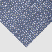 Papier Mousseline Bleu Naval Élégant Ditsy Floral (Détail)