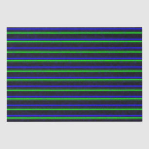 Papier Mousseline Bleu Noir Grandes Vertes
