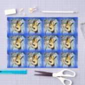 Papier Mousseline bleu noir-haired de sirène (Artisanat)