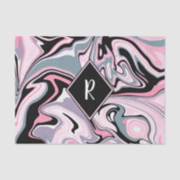 Bleu noir pourpre rose de marbre coloré élégant