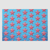 Papier Mousseline Bleu Océan Bleu d'écrevisse rose (Recto)