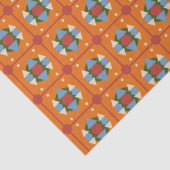 Papier Mousseline Bleu orange contemporain (Détail)