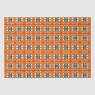 Papier Mousseline Bleu orange contemporain