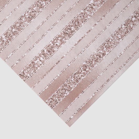 Papier Mousseline Bleu Parties scintillant rose rayures (Détail)