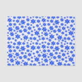 Papier Mousseline Bleu Peinture Splatter Étoiles juives (Recto)