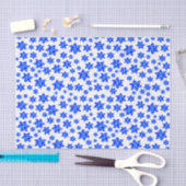 Papier Mousseline Bleu Peinture Splatter Étoiles juives (Artisanat)