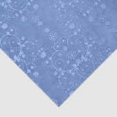 Papier Mousseline Bleu Pervent Fancy Floral Style Damas (Détail)