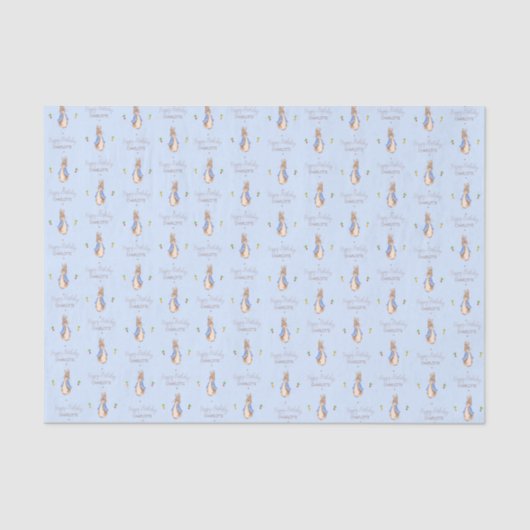 Papier Mousseline Bleu Pierre le lapin (Recto)
