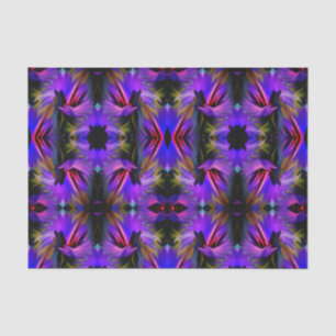 Papier Mousseline Bleu Pinceau Violet Flûte Découpage Abstrait